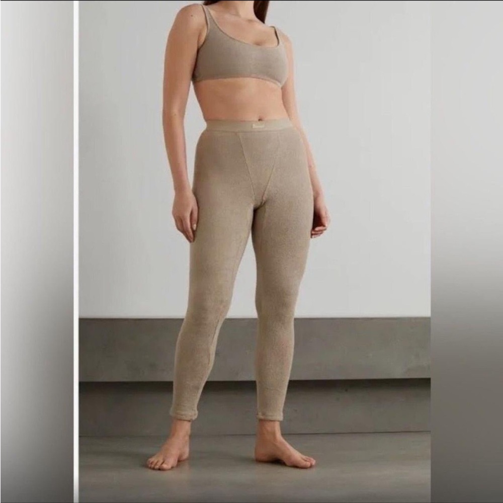 Skims terry high rise cotton blend toweling leggings 2xl